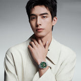 Emporio Armani Meccanico Chronograph Automatic Green Dial Silver Steel Strap Watch For Men - AR60053 Buy Now By Emporio Armani