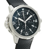 IWC Aquatimer Chronograph Black Dial Black Leather Strap Watch for Men - IW376803 Buy Now By IWC