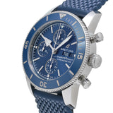 Breitling Superocean Heritage Chronograph 44 Blue Dial Blue Mesh Bracelet Watch for Men - A13313161C1S1 Buy Now By Breitling