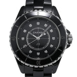 Chanel J12 Quartz Diamonds Black Dial Black Steel Strap Watch for Women - J12 H5701 Buy Now By Chanel