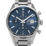 Tag Heuer Carrera Chronograph 41mm Blue Dial Silver Steel Strap Watch for Men - CBK2112.BA0715 Buy Now By Tag Heuer
