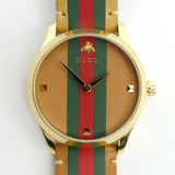 Gucci G Timeless Quartz Brown Dial Brown Leather Strap Unisex Watch - YA1264077 Buy Now By Gucci