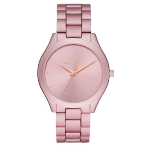 Michael Kors Slim Runway Pink Dial Pink Steel Strap Watch For Women - MK4456 Buy Now By Michael Kors