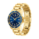 Movado Series 800 Blue Dial Gold Steel Strap Watch For Men - 2600144 Buy Now By Movado
