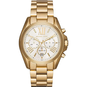 Michael Kors Bradshaw Chronograph White Dial Gold Steel Strap Watch For Women - MK6266 Buy Now By Michael Kors