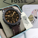 Fossil Bowman Chronograph Brown Dial Brown Leather Strap Watch for Men - FS5601 Buy Now By Fossil