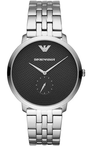Emporio Armani Classic Quartz Black Dial Silver Steel Strap Watch For Men - AR11161 Buy Now By Emporio Armani