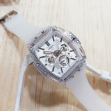 Guess Phoenix Multi Function Silver Dial White Rubber Strap Watch for Men - GW0203G1 Buy Now By Guess