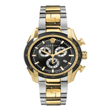 Versace V-Ray Chronograph Black Dial Two Tone Steel Strap Watch For Men - VE2I00421 Buy Now By Versace
