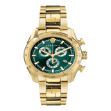 Versace V-Ray Chronograph Quartz Green Dial Gold Steel Strap Watch For Men - VE2I00621 Buy Now By Versace