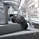 Maurice Lacroix Aikon Chronograph Limited Edition Black Dial Black Leather Strap Watch for Men - AI1018-PVB01-337-1 Buy Now By Maurice Lacroix