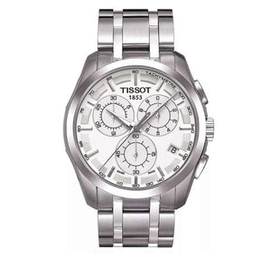 Tissot T Classic Couturier Chronograph White Dial Silver Steel Strap Watch For Men - T101.617.11.031.00 Buy Now By Tissot