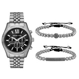 Michael Kors Lexington Chronograph Black Dial Black Steel Strap Watch For Men - MK8602 Buy Now By Michael Kors