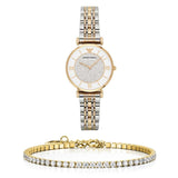 Emporio Armani Gianni T Bar White Dial Two Tone Steel Strap Watch For Women - AR8031 Buy Now By Emporio Armani