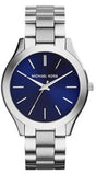 Michael Kors Slim Runway Quartz Blue Dial Silver Steel Strap Watch For Women - MK3379 Buy Now By Michael Kors
