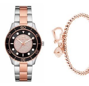 Michael Kors Runway Quartz Black Dial Two Tone Steel Strap Watch For Women - MK6960 Buy Now By Michael Kors