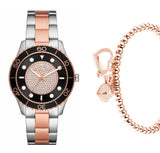 Michael Kors Runway Quartz Black Dial Two Tone Steel Strap Watch For Women - MK6960 Buy Now By Michael Kors