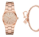 Michael Kors Channing Quartz Rose Gold Dial Rose Gold Steel Strap Watch For Women - MK6624 Buy Now By Michael Kors