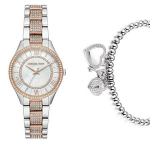 Michael Kors Lauryn Quartz Mother of Pearl White Dial Two Tone Steel Strap Watch For Women - MK4366 Buy Now By Michael Kors