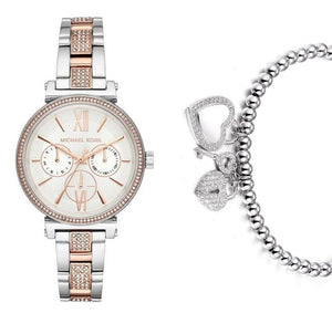 Michael Kors Sofie Chronograph White Dial Two Tone Steel Strap Watch For Women - MK4353 Buy Now By Michael Kors