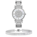 Michael Kors Catlin Silver Dial Silver Steel Strap Watch for Women - MK3355 Buy Now By Michael Kors