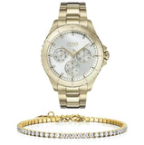 Hugo Boss Premiere White Dial Gold Steel Strap Watch for Women - 1502445 Buy Now By Hugo Boss