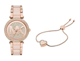 Michael Kors Parker Pink Dial Pink Steel Strap Watch for Women - MK6176 Buy Now By Michael Kors