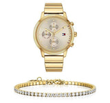 Tommy Hilfiger Blake White Dial Gold Steel Strap Watch for Women - 1781905 Buy Now By Tommy Hilfiger