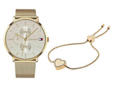 Tommy Hilfiger Jenna Quartz White Dial Gold Mesh Bracelet Watch For Women - 1781943 Buy Now By Tommy Hilfiger
