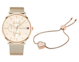 Tommy Hilfiger Jenna Quartz Rose Gold Dial Rose Gold Mesh Bracelet Watch For Women - 1781944 Buy Now By Tommy Hilfiger