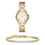 Michael Kors Camille Quartz White Dial Gold Steel Strap Watch For Women - MK7255 Buy Now By Michael Kors