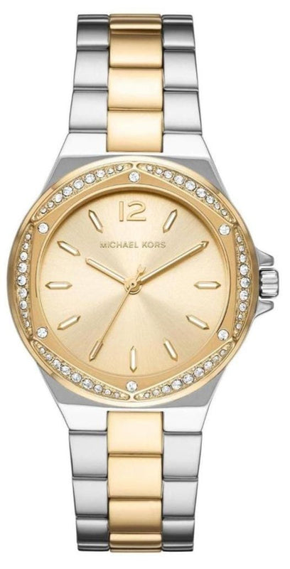 Michael Kors Lennox Three-Hand Gold Dial Two Tone Steel Strap Watch For Women - MK6988 Buy Now By Michael Kors