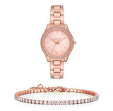 Michael Kors Lilane Quartz Rose Gold Dial Rose Gold Steel Strap Watch For Women - MK1068 Buy Now By Michael Kors