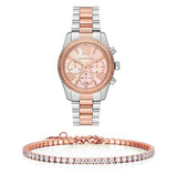 Michael Kors Lexington Chronograph Rose Gold Dial Two Tone Steel Strap Watch For Women - MK7219 Buy Now By Michael Kors