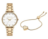 Michael Kors Pyper Three Hand White Dial Gold Steel Strap Watch For Women - MK4666 Buy Now By Michael Kors