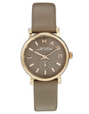 Marc Jacobs Baker Grey Dial Grey Leather Strap Watch for Women - MBM1318 Buy Now By Marc Jacobs