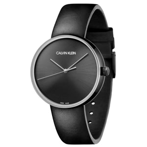 Calvin Klein Full Moon Black Dial Black Leather Strap Watch for Women - K8Y231C1 Buy Now By Calvin Klein