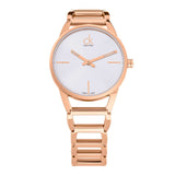 Calvin Klein Stately White Dial Rose Gold Steel Strap Watch for Women - K3G23626 Buy Now By Calvin Klein