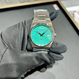 Tissot PRX Powermatic 80 Automatic Mint Green Dial Silver Steel Strap Watch for Men - T137.407.11.091.01