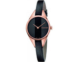 Calvin Klein Rebel Black Dial Black Leather Strap Watch for Women - K8P236C1 Buy Now By Calvin Klein