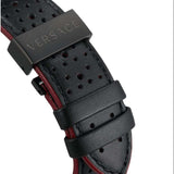 Versace V-Racer Aion Chronograph Black Dial Black Leather Strap Watch for Men - VBR030017 Buy Now By Versace
