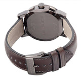 Burberry The City Chronograph Ion Plated Grey Dial Grey Leather Strap Watch for Men - BU9384 Buy Now By Burberry