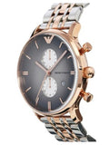Emporio Armani Gianni Chronograph Grey Dial Two Tone Steel Strap Watch For Men - AR1721 Buy Now By Emporio Armani