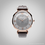 Emporio Armani Gianni T-Bar Silver Dial Brown Leather Strap Watch For Women - AR11269 Buy Now By Emporio Armani