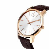 Calvin Klein City Silver Dial Brown Leather Strap Watch For Men - K2G21629 Buy Now By Calvin Klein