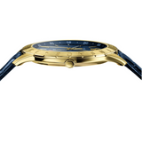 Versace Univers Navy Blue Dial Navy Blue Leather Strap Watch for Men - VEBK00318 Buy Now By Versace
