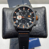 Tommy Hilfiger Trent Multifunction Black Dial Black Leather Strap Watch for Men - 1791136 Buy Now By Tommy Hilfiger