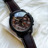 Fossil Grant Chronograph Brown Dial Brown Leather Strap Watch for Men - FS5088 Buy Now By Fossil