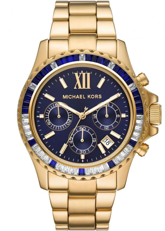Michael Kors Everest Chronograph Blue Dial Gold Steel Strap Watch for Women - MK5754 Buy Now By Michael Kors