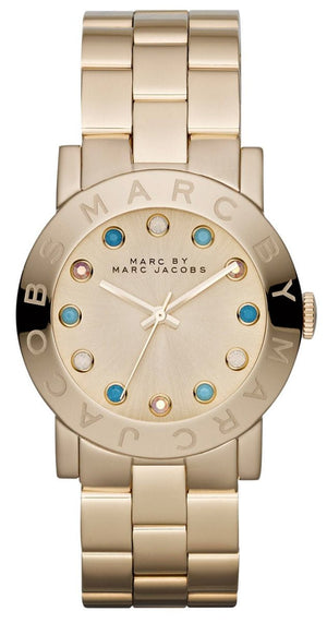 Marc Jacobs Amy Dexter Gold Dial Gold Steel Strap Watch for Women - MBM3215 Buy Now By Marc Jacobs